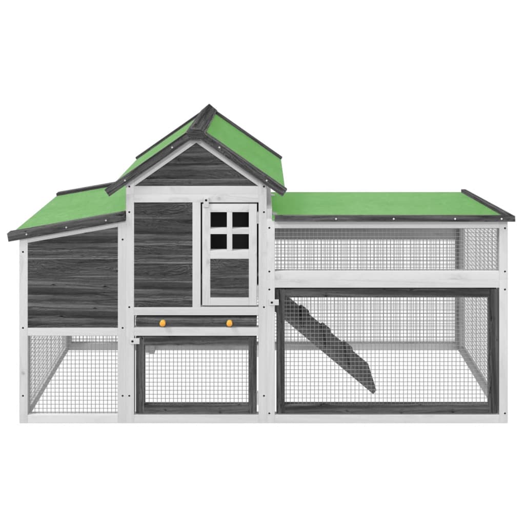 vidaXL Κοτέτσι Γκρι 186,5 x 58,5 x 113 εκ. από Μασίφ Ξύλο Πεύκου