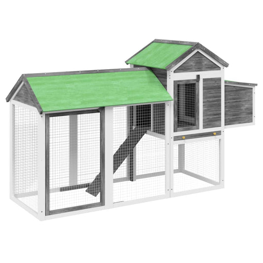 vidaXL Κοτέτσι Γκρι 193 x 65 x 117 εκ. από Μασίφ Ξύλο Πεύκου