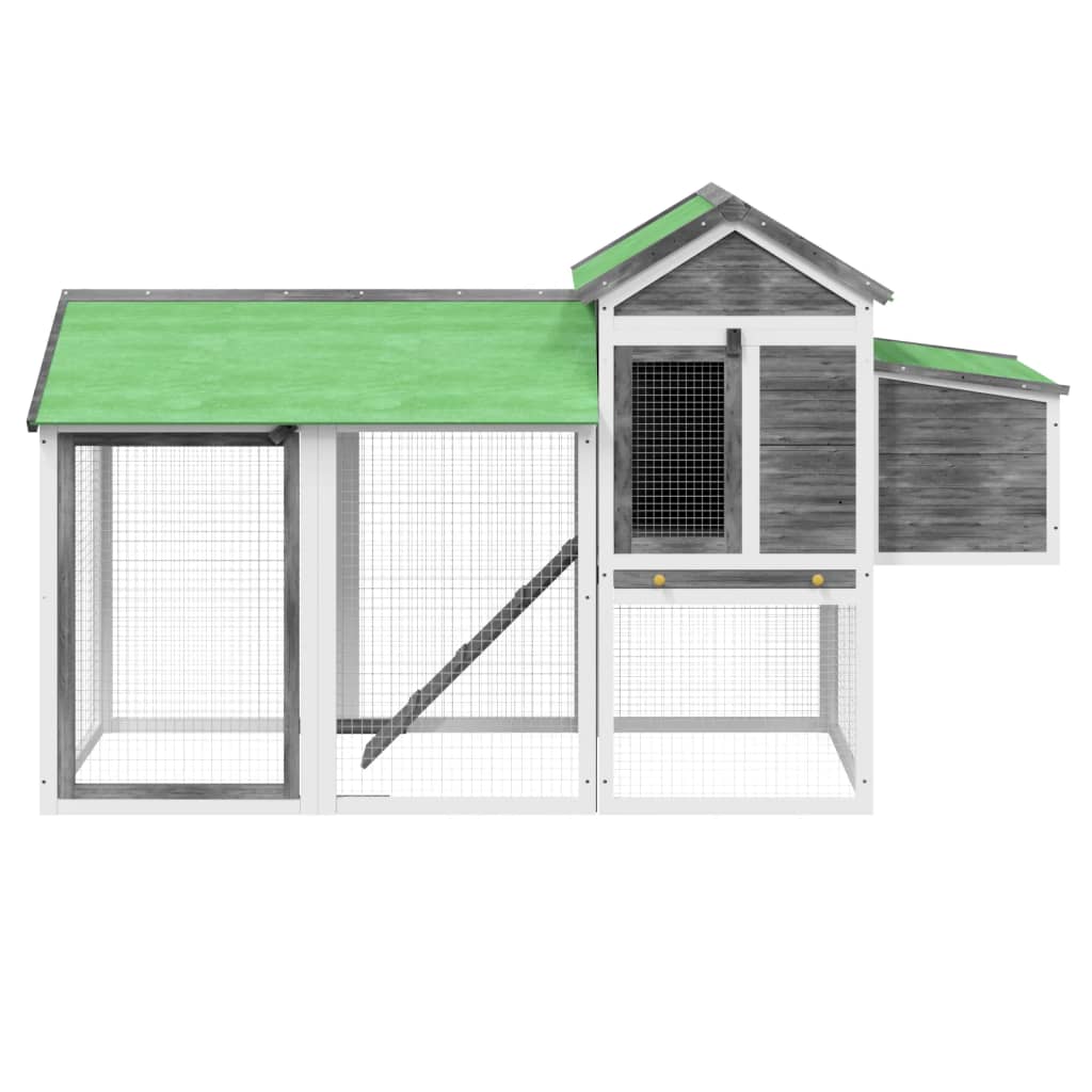 vidaXL Κοτέτσι Γκρι 193 x 65 x 117 εκ. από Μασίφ Ξύλο Πεύκου