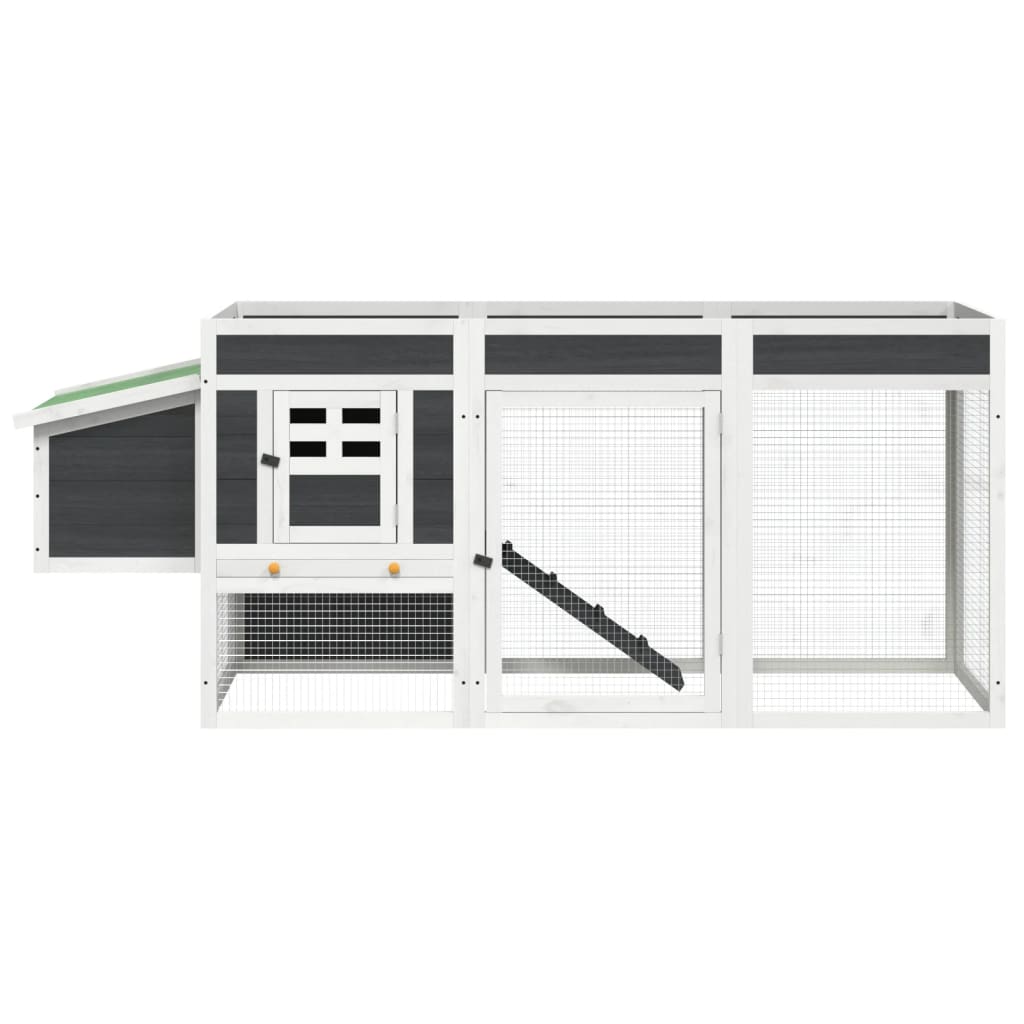 vidaXL Κοτέτσι Γκρι 204 x 50 x 84 εκ. από Μασίφ Ξύλο Πεύκου