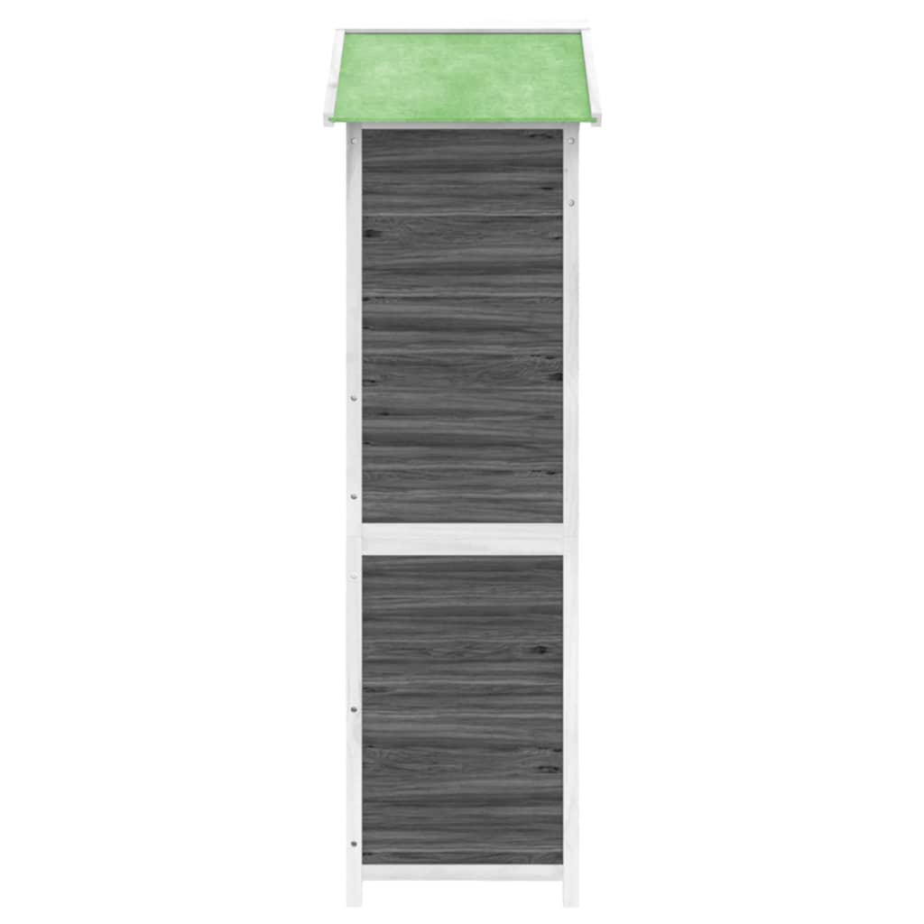 vidaXL Αποθήκη Εργαλείων Κήπου Γκρι 120x53,5x170 εκ. Μασίφ Ξύλο Πεύκου
