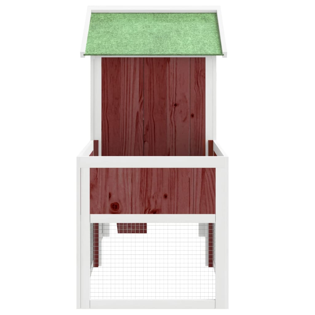 vidaXL Κλουβί Κουνελιών Μόκα 170 x 63 x 113 εκ. από Μασίφ Ξύλο Πεύκου