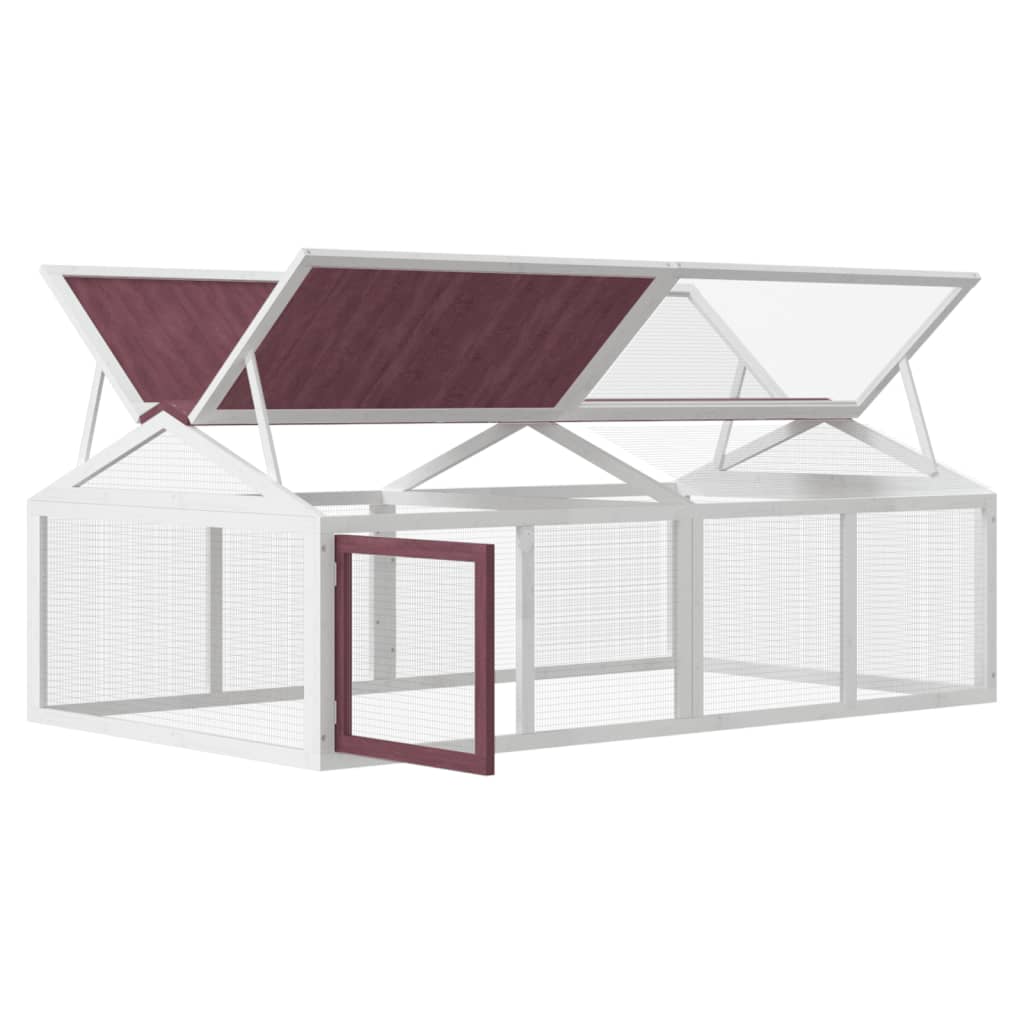 vidaXL Κουτί Περίφραξης Μόκα 200x112,5x74 εκ. από Μασίφ Ξύλο Πεύκου