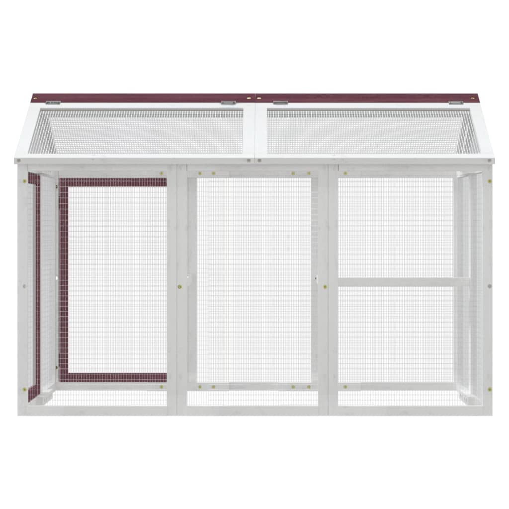 vidaXL Κουτί Περίφραξης Μόκα 141 x 94 x 104 εκ. από Μασίφ Ξύλο Πεύκου