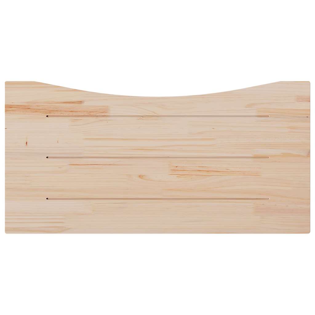vidaXL Επιφάνεια Γραφείου Λευκή 110x60x2,5 εκ. από Μασίφ Ξύλο Πεύκου