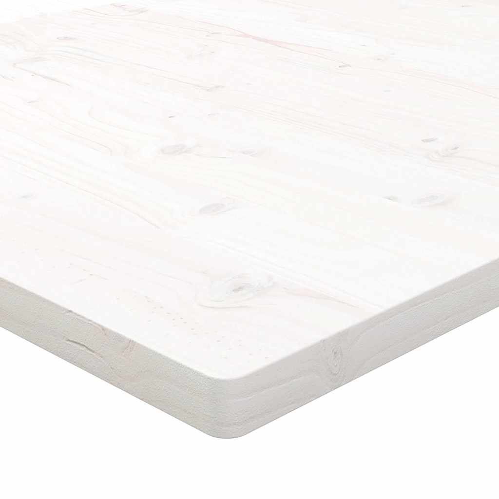 vidaXL Επιφάνεια Γραφείου Λευκή 110x60x2,5 εκ. από Μασίφ Ξύλο Πεύκου