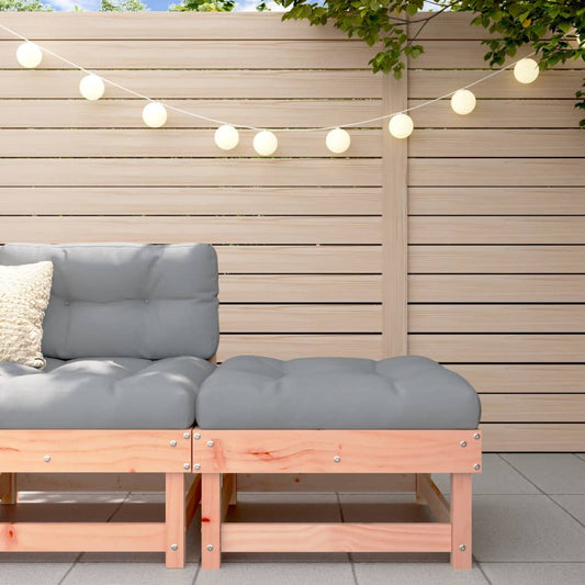 vidaXL Υποπόδιo Κήπου με Μαξιλάρι από Μασίφ Ξύλο Ψευδοτσούγκας