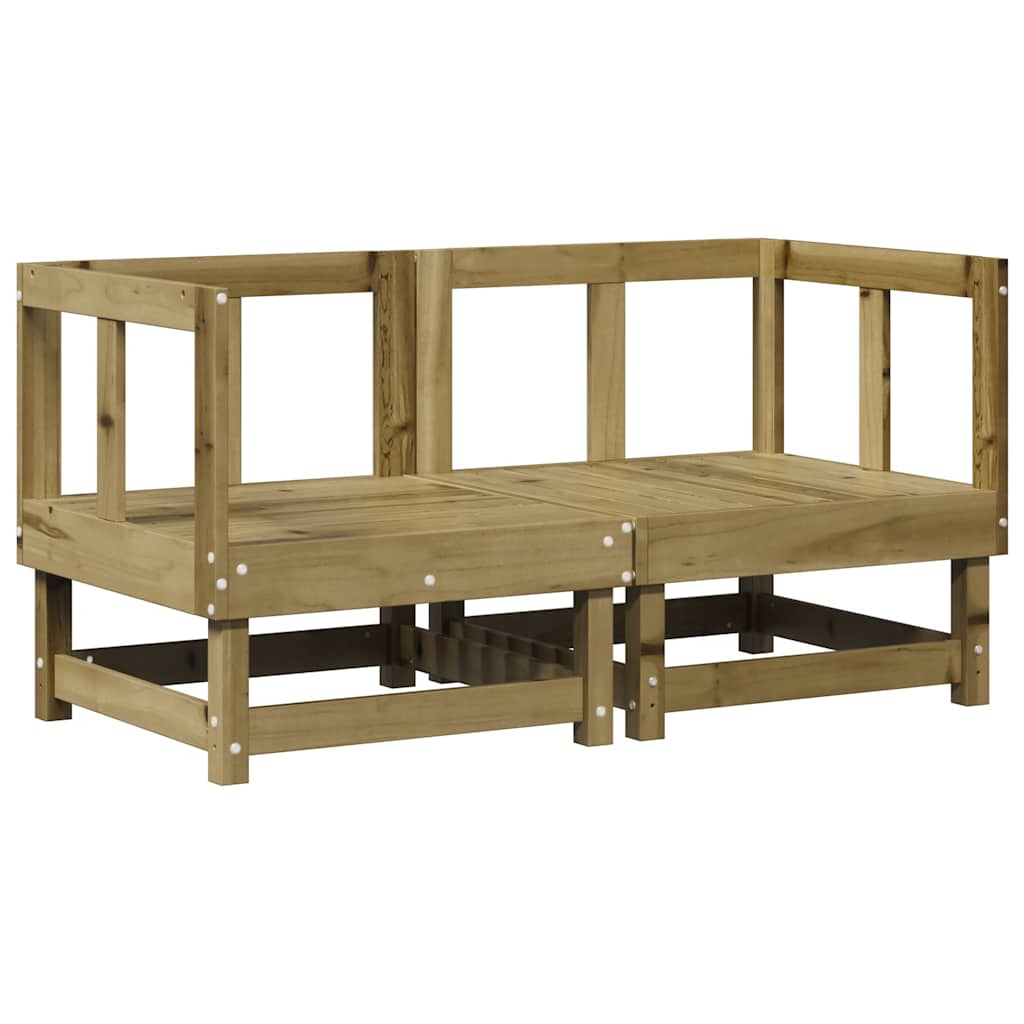 vidaXL Καναπέδες Γωνιακοί με Μαξιλάρια 2 τεμ. Εμποτισμένο Ξύλο Πεύκου