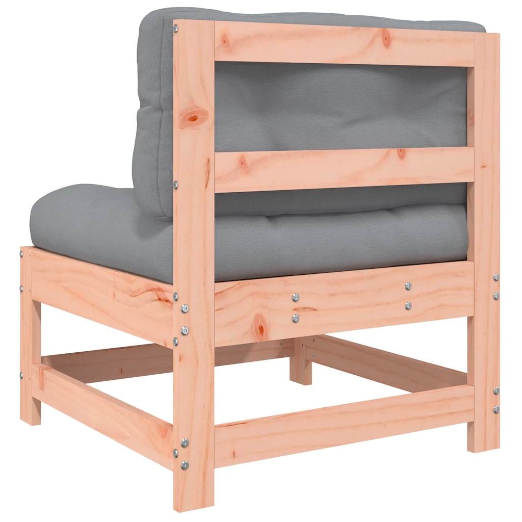 vidaXL Καναπές Μεσαίος με Μαξιλάρια από Μασίφ Ξύλο Ψευδοτσούγκας