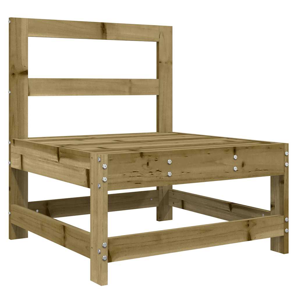 vidaXL Καναπές Μεσαίος με Μαξιλάρια από Εμποτισμένο Ξύλο Πεύκου