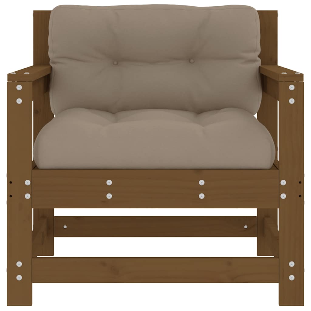 vidaXL Καρέκλες Κήπου με Μαξιλάρια 2 τεμ. Μελί από Μασίφ Ξύλο Πεύκου