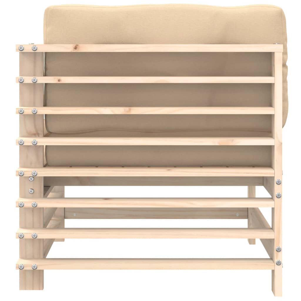 vidaXL Καναπέδες Γωνιακοί με Μαξιλάρια 2 τεμ. από Μασίφ Ξύλο Πεύκου