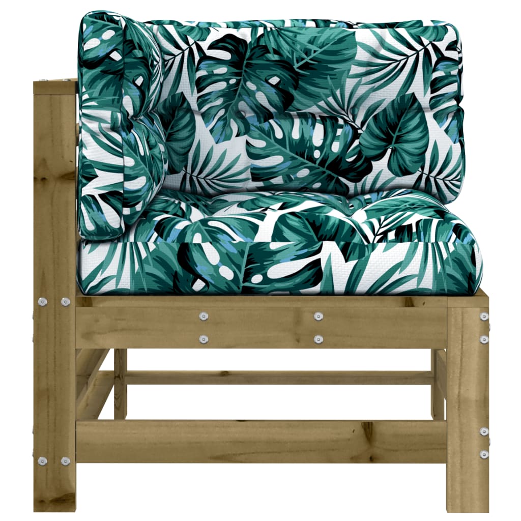 vidaXL Καναπέδες Γωνιακοί με Μαξιλάρια 2 τεμ. Εμποτισμένο Ξύλο Πεύκου