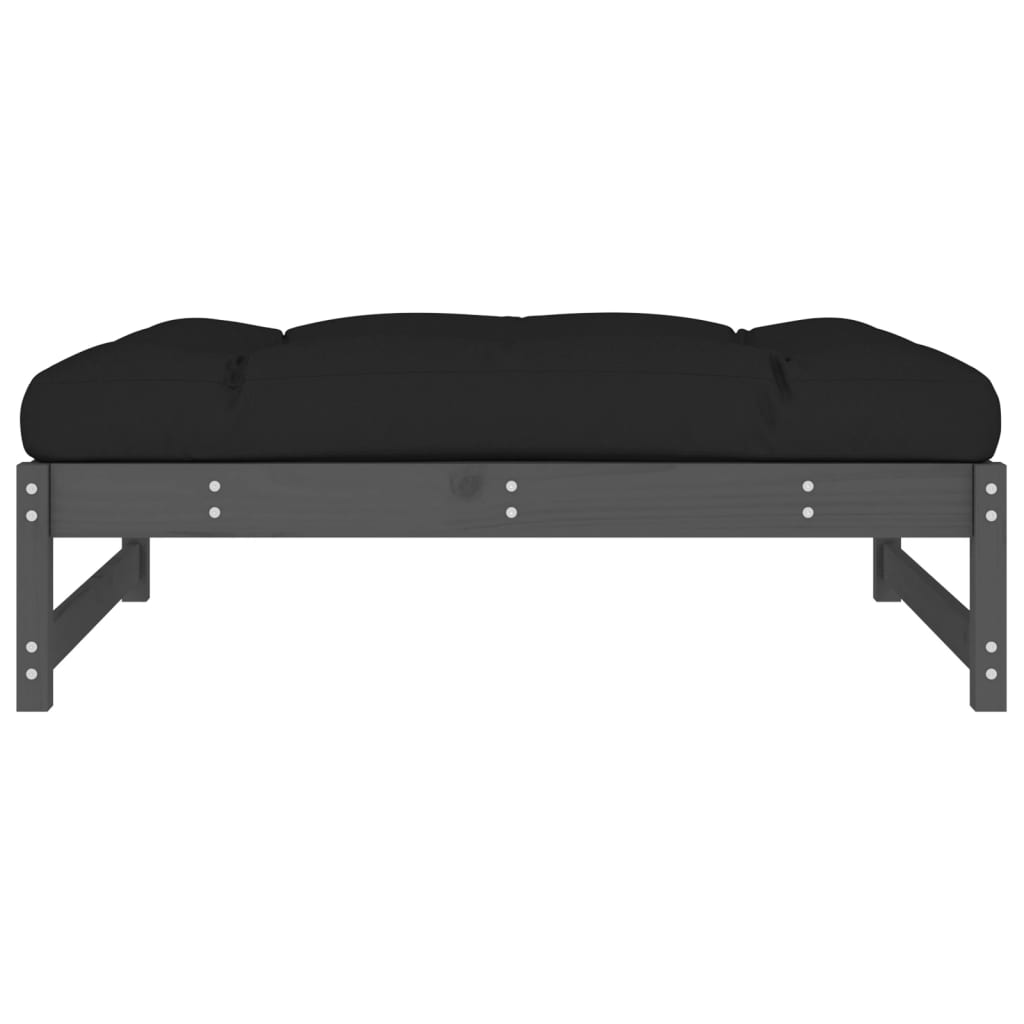 vidaXL Υποπόδιο Κήπου Γκρι 120 x 80 εκ. από Μασίφ Ξύλο Πεύκου