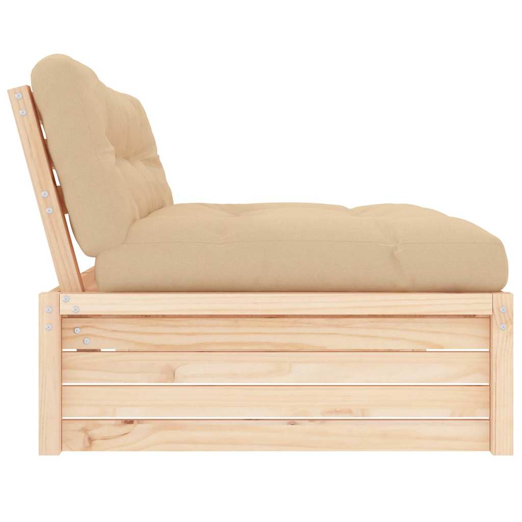 vidaXL Καναπές Μεσαίος 120 x 80 εκ. από Μασίφ Ξύλο Πεύκου