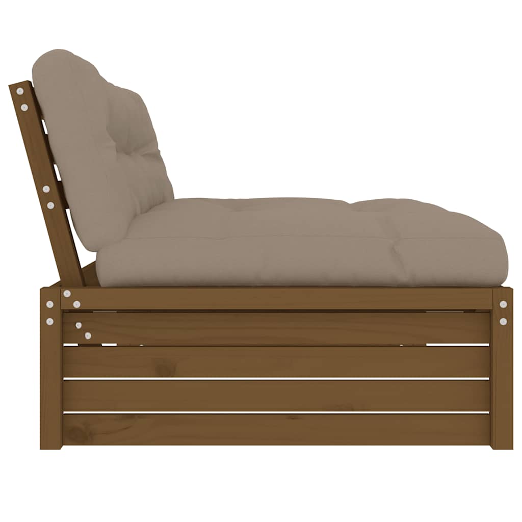 vidaXL Καναπές Μεσαίος Μελί 120 x 80 εκ. από Μασίφ Ξύλο Πεύκου