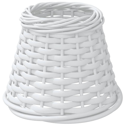 vidaXL Καπέλο Φωτιστικού Λευκό Ø15x12 εκ. από Wicker