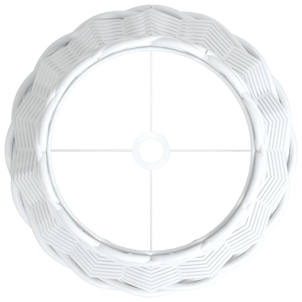 vidaXL Καπέλο Φωτιστικού Λευκό Ø20x15 εκ. από Wicker