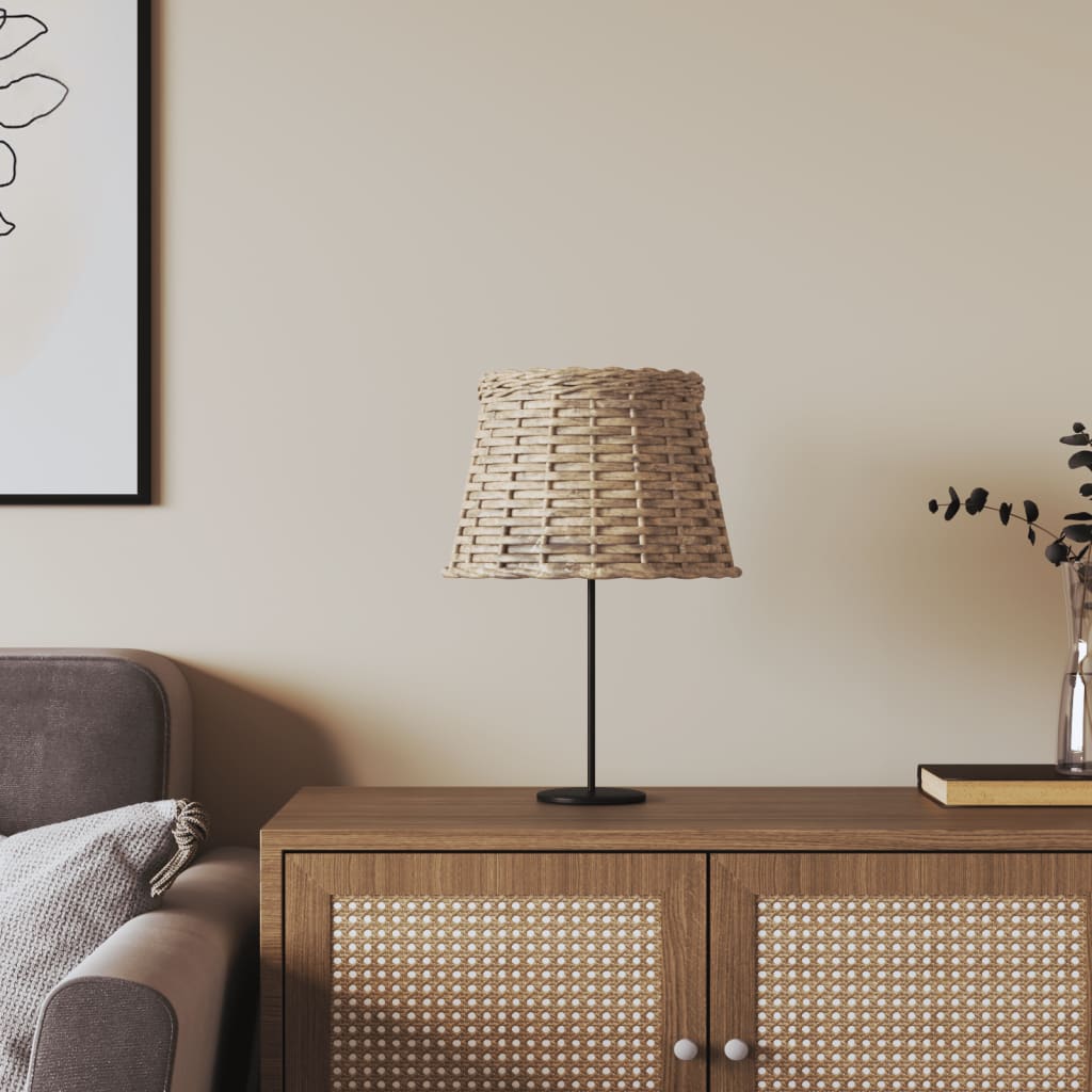 vidaXL Καπέλο Φωτιστικού Καφέ Ø25x17 εκ. από Wicker