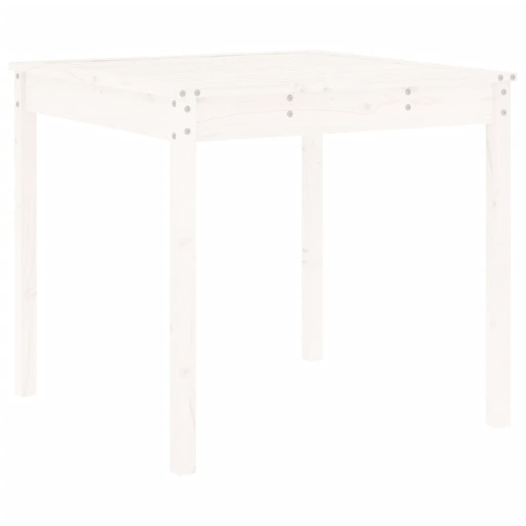 vidaXL Τραπεζαρία Κήπου Σετ 5 Τεμαχίων Λευκό από Μασίφ Ξύλο Πεύκου