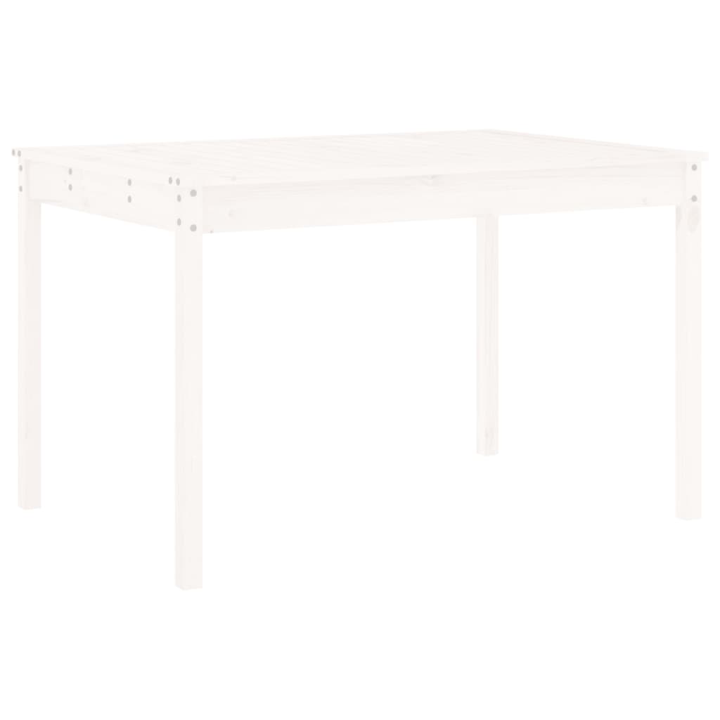 vidaXL Τραπεζαρία Κήπου Σετ 5 Τεμαχίων Λευκό από Μασίφ Ξύλο Πεύκου