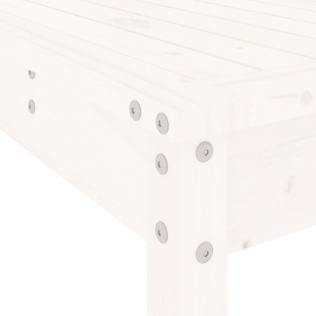 vidaXL Έπιπλα Μπαρ Κήπου Σετ 9 Τεμαχίων Λευκό από Μασίφ Ξύλο Πεύκου