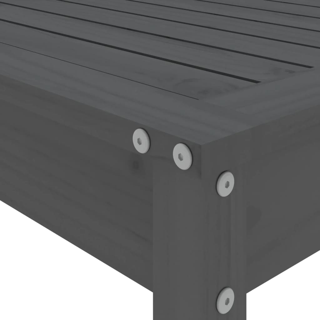 vidaXL Σετ Επίπλων Μπαρ Κήπου 5 Τεμαχίων Γκρι από Μασίφ Ξύλο Πεύκου