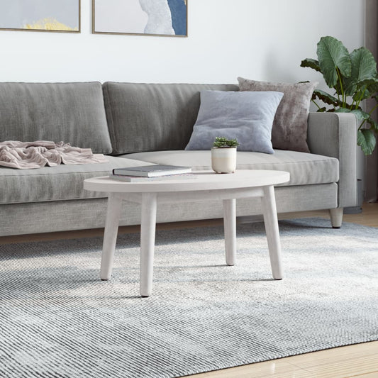 vidaXL Επιφάνεια Τραπεζιού Οβάλ Λευκή 70x35x2,5 εκ. Μασίφ Ξύλο Πεύκου
