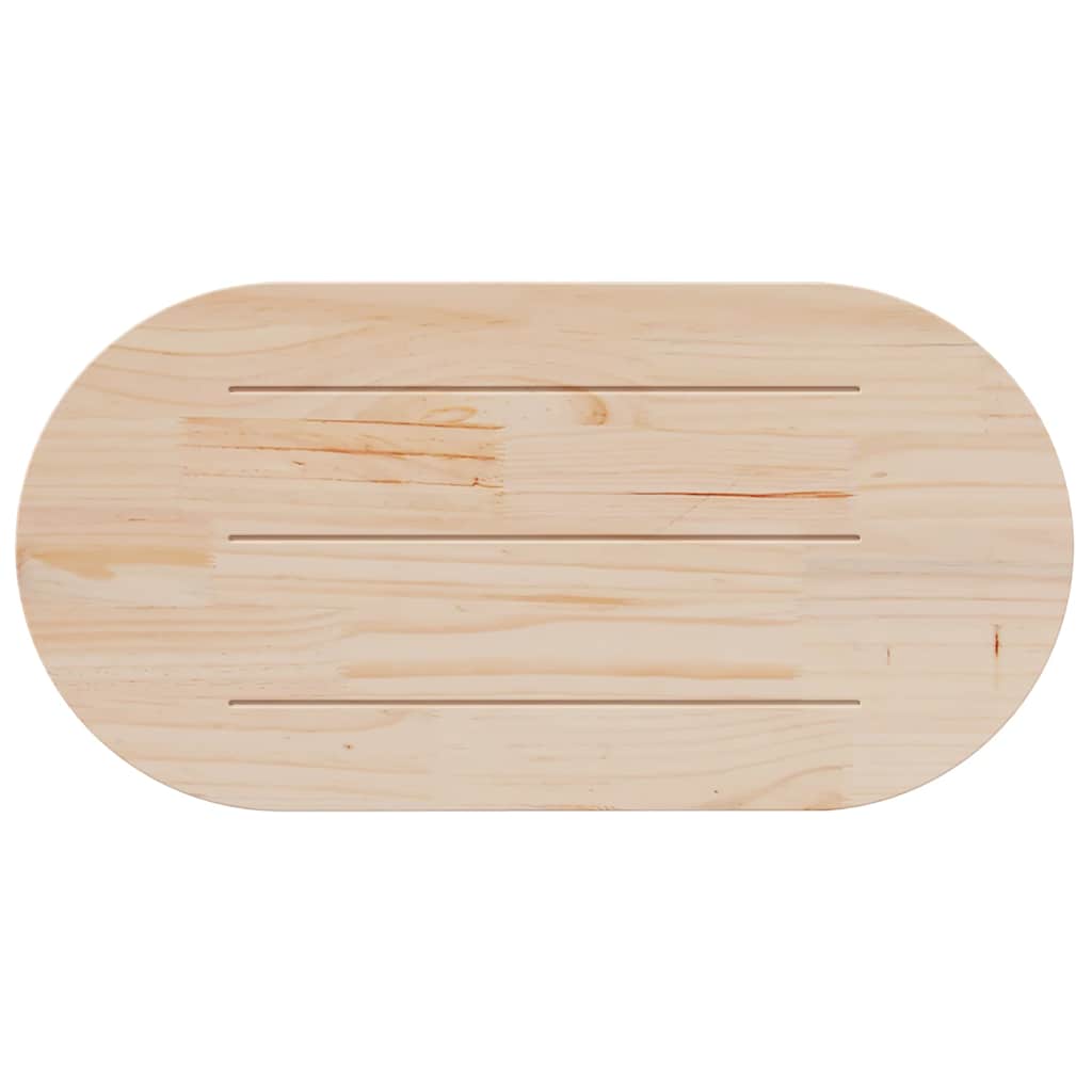 vidaXL Επιφάνεια Τραπεζιού Οβάλ 110x55x2,5 εκ. από Μασίφ Ξύλο Πεύκου