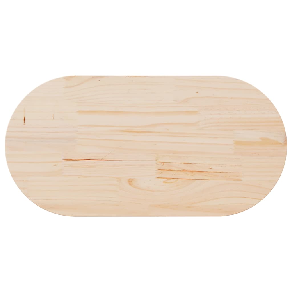 vidaXL Επιφάνεια Τραπεζιού Οβάλ 110x55x2,5 εκ. από Μασίφ Ξύλο Πεύκου