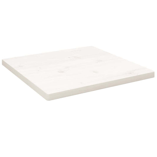 vidaXL Επιφάνεια Τραπεζιού Τετράγωνη Λευκή 60x60x2,5 εκ. Μασίφ Πεύκο