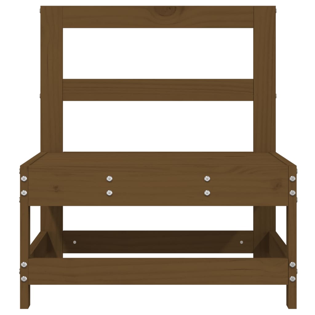 vidaXL Καναπέδες Κήπου Μεσαίοι 2 τεμ. Καφέ Μελί από Μασίφ Ξύλο Πεύκου