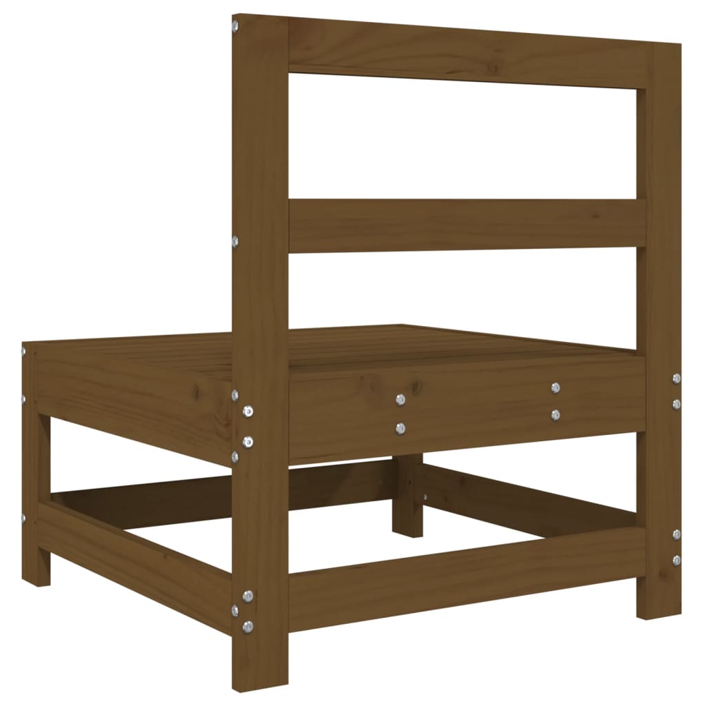 vidaXL Καναπέδες Κήπου Μεσαίοι 2 τεμ. Καφέ Μελί από Μασίφ Ξύλο Πεύκου