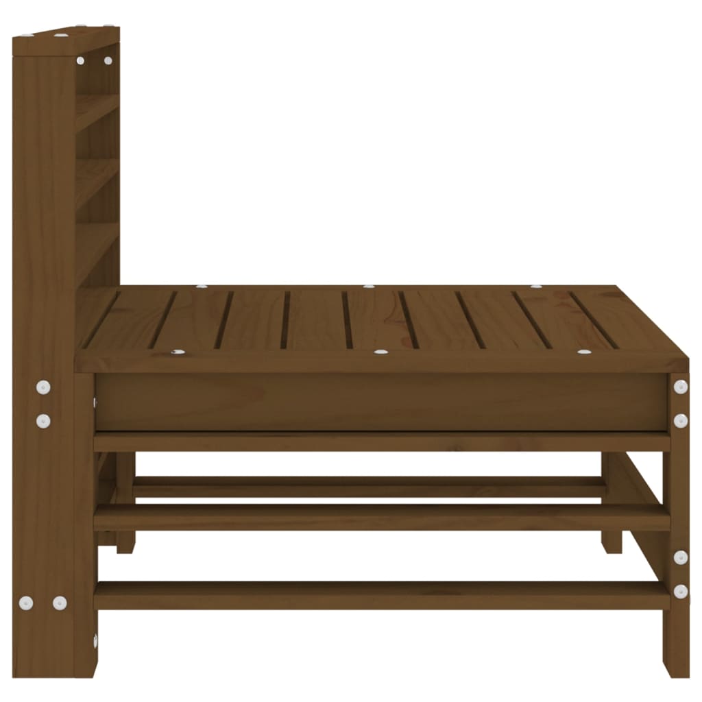 vidaXL Καναπές Κήπου Μεσαίος Καφέ Μελί από Μασίφ Ξύλο Πεύκου