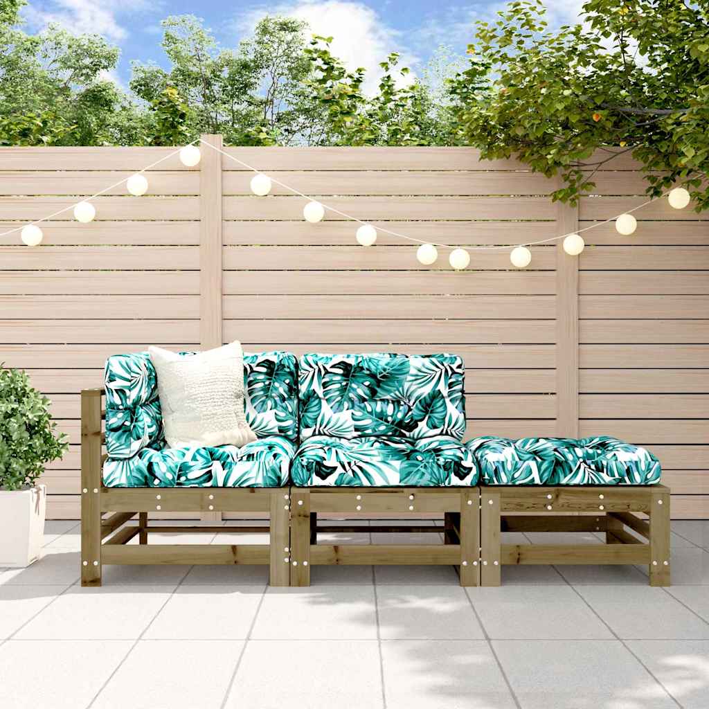 vidaXL Σαλόνι Κήπου Σετ 3 Τεμαχίων από Εμποτισμένο Ξύλο Πεύκου