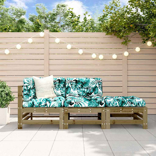 vidaXL Σαλόνι Κήπου Σετ 3 Τεμαχίων από Εμποτισμένο Ξύλο Πεύκου