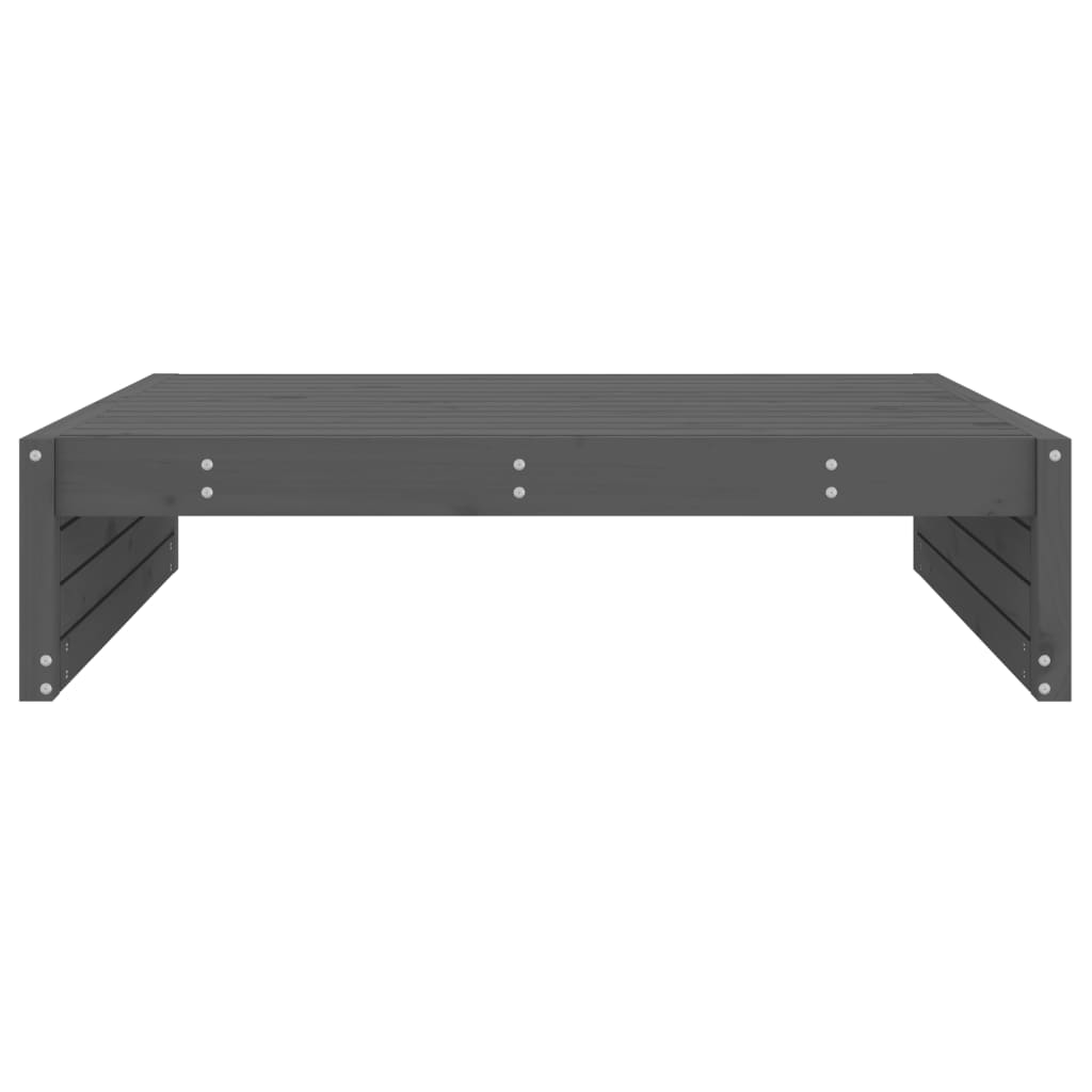 vidaXL Υποπόδιο Κήπου Γκρι 120 x 80 εκ. από Μασίφ Ξύλο Πεύκου