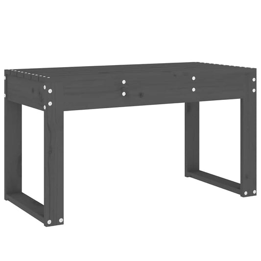 vidaXL Παγκάκι Κήπου Γκρι 80 x 38 x 45 εκ. από Μασίφ Ξύλο Πεύκου