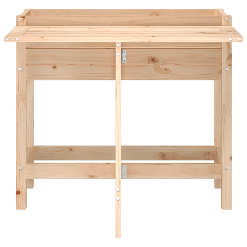 vidaXL Ζαρντινιέρα Κήπου με Πτυσσόμενο Τραπέζι από Μασίφ Ξύλο Πεύκου