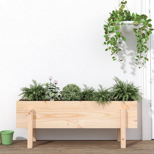 vidaXL Ζαρντινιέρα Υπερυψωμένη 101 x 30 x 38 εκ. από Μασίφ Ξύλο Πεύκου