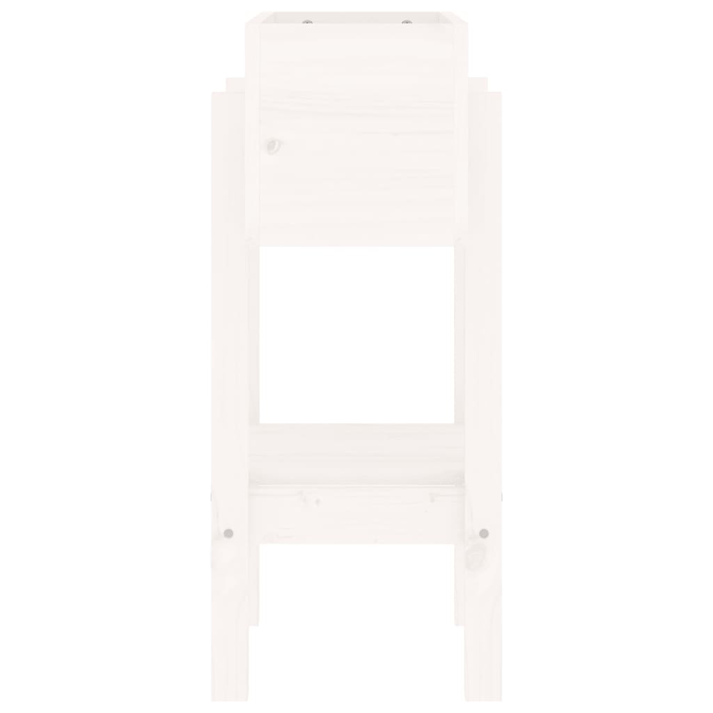 vidaXL Ζαρντινιέρα Λευκή 62 x 30 x 69 εκ. από Μασίφ Ξύλο Πεύκου