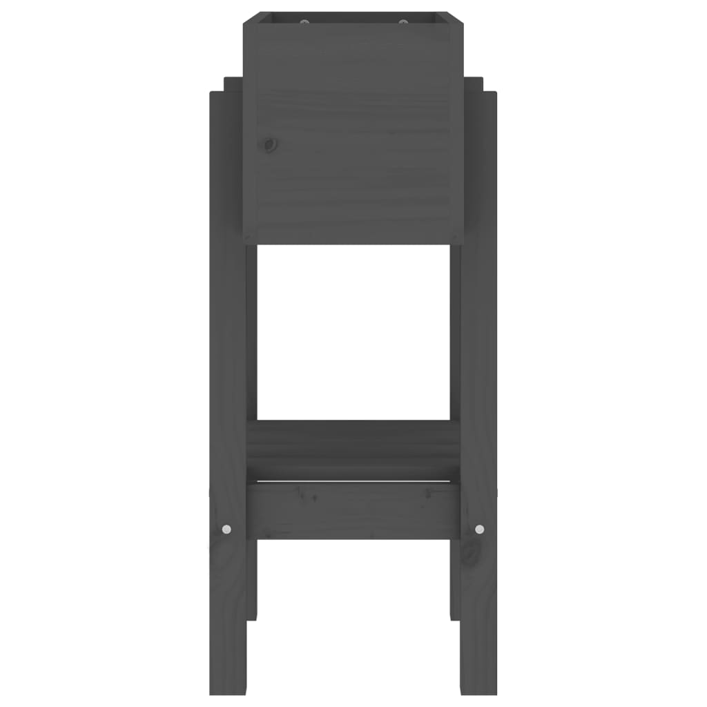 vidaXL Ζαρντινιέρα Γκρι 62 x 30 x 69 εκ. από Μασίφ Ξύλο Πεύκου