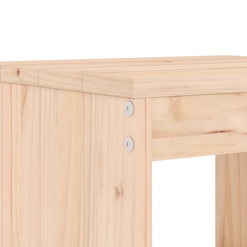 vidaXL Σκαμπό Μπαρ 2 τεμ. 40 x 36 x 75 εκ. από Μασίφ Ξύλο Πεύκου