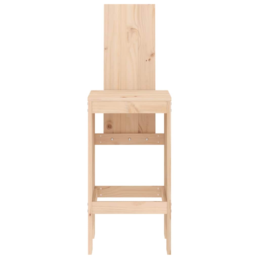 vidaXL Σκαμπό Μπαρ 2 Τεμ. 40 x 42 x 120 εκ. από Μασίφ Ξύλο Πεύκου