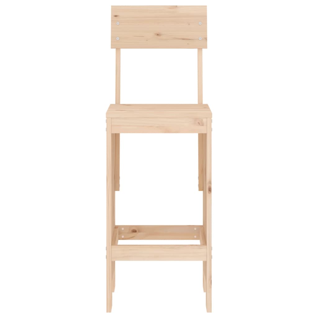 vidaXL Σκαμπό Μπαρ 2 τεμ. 40 x 48,5 x 115,5 εκ. από Μασίφ Ξύλο Πεύκου