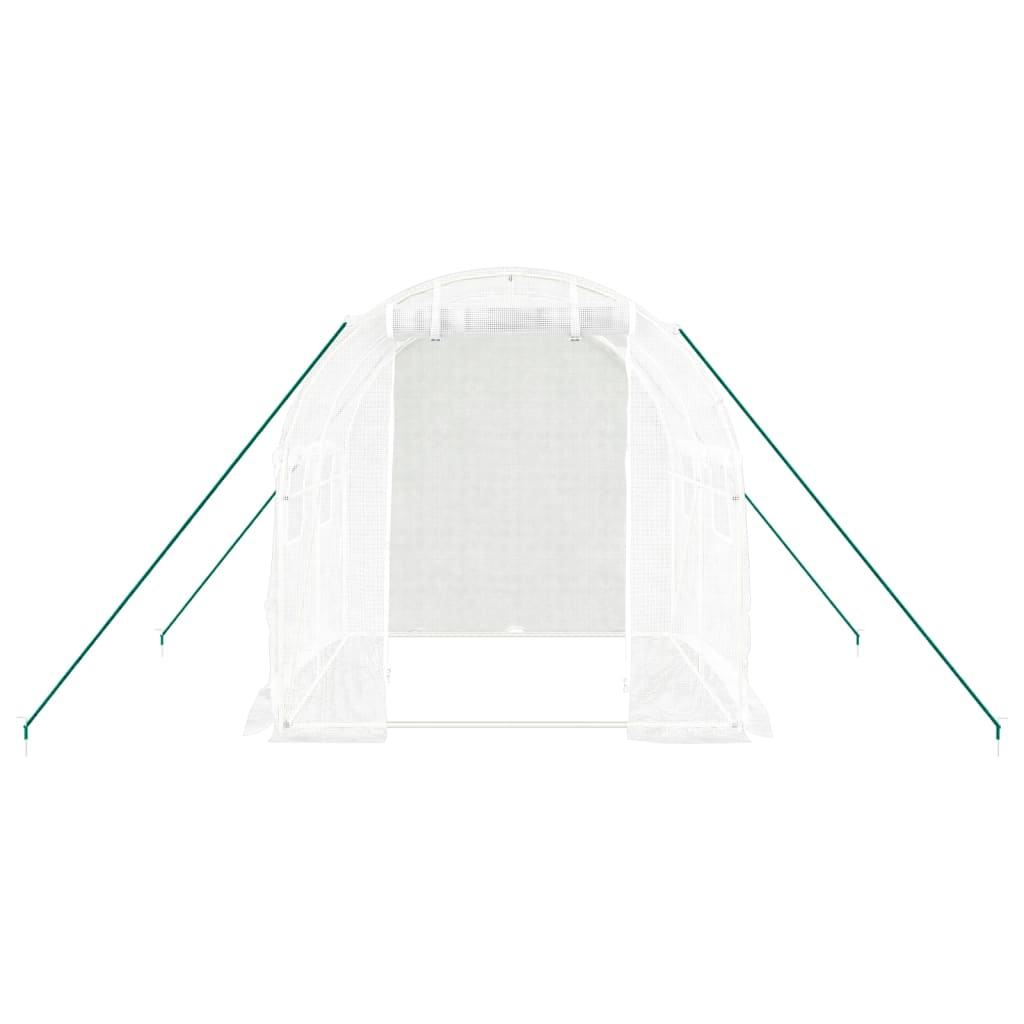 vidaXL Θερμοκήπιο με Ατσάλινο Πλαίσιο Λευκό 4 μ² 2 x 2 x 2 μ.