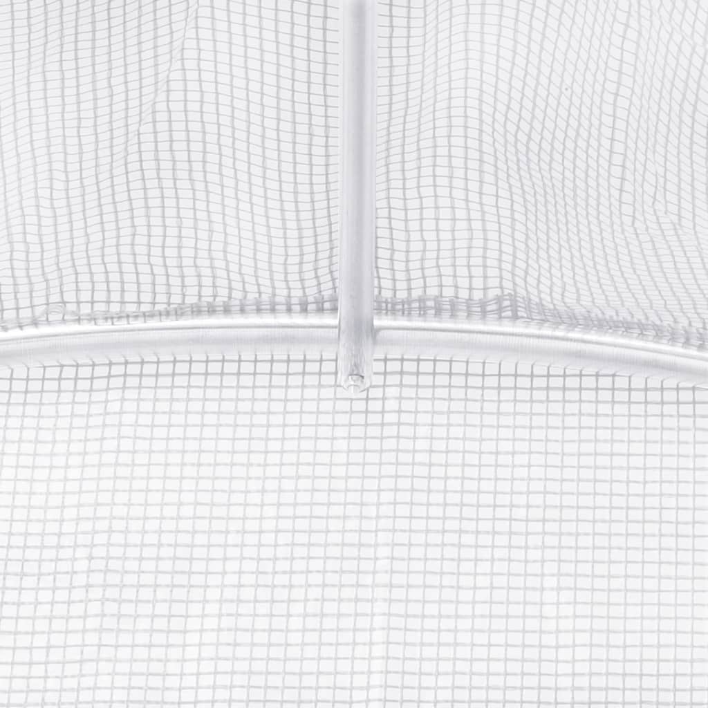 vidaXL Θερμοκήπιο με Ατσάλινο Πλαίσιο Λευκό 4 μ² 2 x 2 x 2 μ.