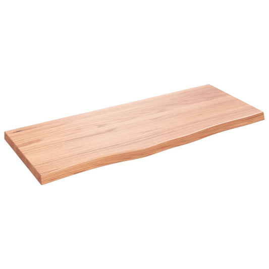 vidaXL Ράφι Τοίχου Ανοιχτό Καφέ 100x40x(2-4)εκ. Επεξ. Μασίφ Ξύλο Δρυός