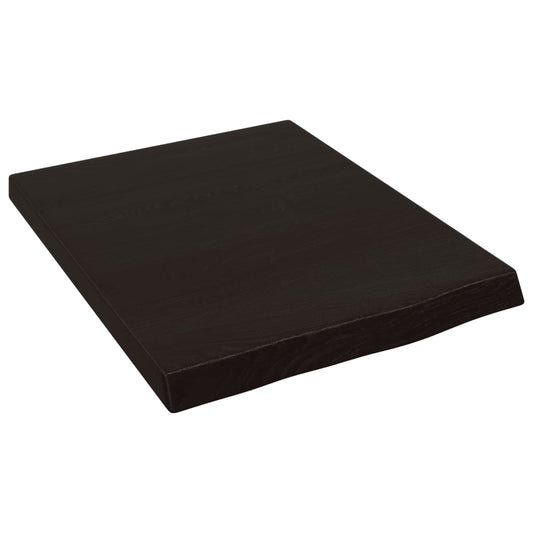 vidaXL Ράφι Τοίχου Σκούρο Καφέ 40x50x(2-4) εκ. Επεξ. Μασίφ Ξύλο Δρυός