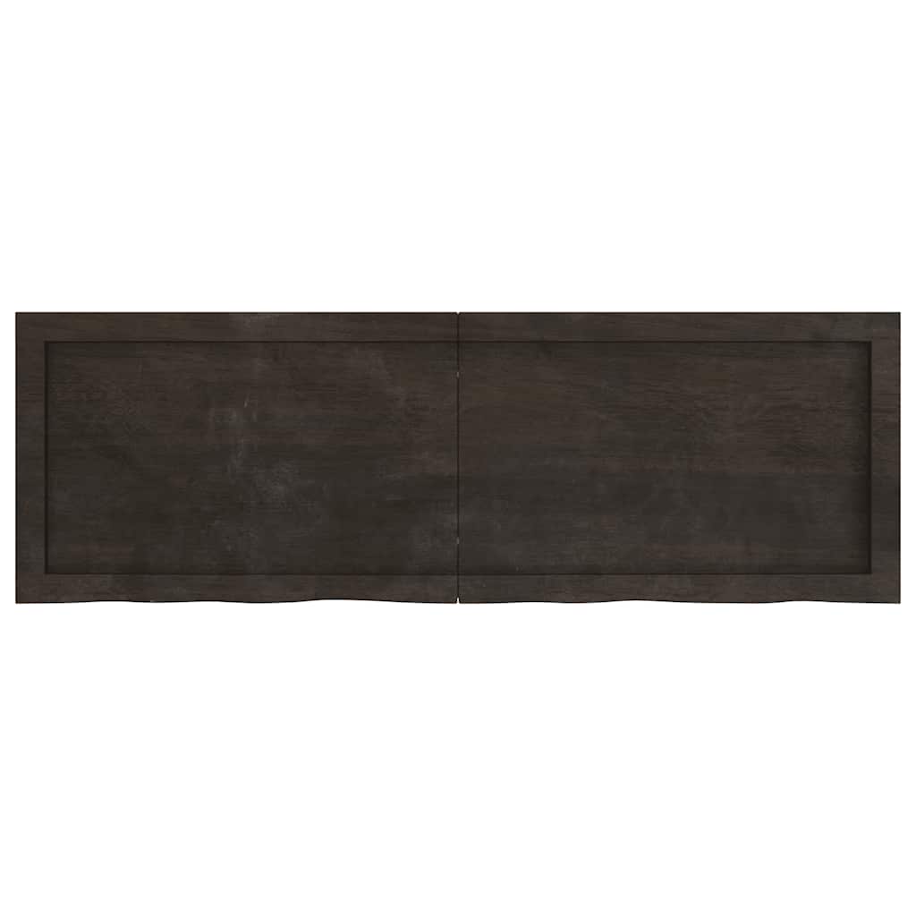 vidaXL Ράφι Τοίχου Σκούρο Καφέ 120x40x(2-4) εκ. Επεξ. Μασίφ Ξύλο Δρυός